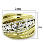 Jewellery Kingdom Ladies Cz Dome Steel 5 Carat Ring (Gold) - Jewelry Rings - British D'sire