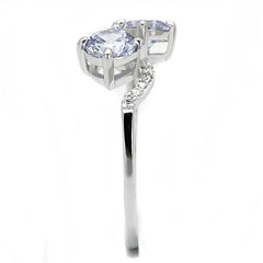 Jewellery Kingdom Ladies Cz Double Solitaire Light Amethyst Sterling Silver Handmade Ring - Jewelry Rings - British D'sire