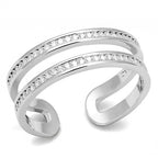 Jewellery Kingdom Ladies Cz Double Sterling Silver Channel Set 6mm Handmade Band Ring - Jewelry Rings - British D'sire