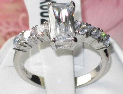 Jewellery Kingdom Ladies Cz Emerald Clear Stainless Steel 3.75ct Clear Sparkling Elegant Ring Secondary image