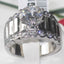 Jewellery Kingdom Ladies Cz Engagement Wide Stainless Steel 4 Carat No Tarnish Clear Ring - Engagement Rings - British D'sire