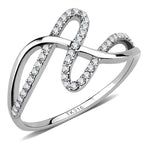 Jewellery Kingdom Ladies Cz Flat Stainless Steel Silver Ring Band - Jewelry Rings - British D'sire