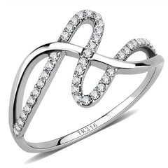 Jewellery Kingdom Ladies Cz Flat Stainless Steel Silver Ring Band - Jewelry Rings - British D'sire