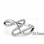 Jewellery Kingdom Ladies Cz Flat Stainless Steel Silver Ring Band - Jewelry Rings - British D'sire