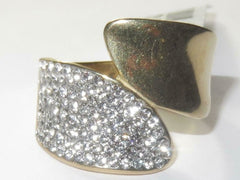 Jewellery Kingdom Ladies Cz Pave Band Sparkling 18kt Steel Comfort Highly Polished Ring (Gold) - Rings - British D'sire