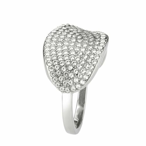 Jewellery Kingdom Ladies CZ Pave Flat Realistic Cubic Zirconia Sparkling Designer Ring (Silver) - Jewelry Rings - British D'sire