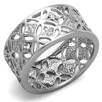 Jewellery Kingdom Ladies cz ring 10mm band full eternity silver rhodium handmade pretty - Jewelry Rings - British D'sire