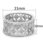 Jewellery Kingdom Ladies cz ring 10mm band full eternity silver rhodium handmade pretty - Jewelry Rings - British D'sire
