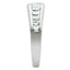 Jewellery Kingdom Ladies Cz Ring Emerald Cut Solitaire Accents Silver Rhodium Engagement - Jewelry Rings - British D'sire