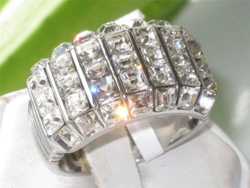 Jewellery Kingdom Ladies CZ Ring Princess Cut Square Comfort Stainless Steel Sparklin - Jewelry Rings - British D'sire Main image