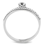 Jewellery Kingdom Ladies Cz Silver Engagement Wedding Band Set Flat 2pc Stainless Steel Ring - Jewelry Rings - British D'sire