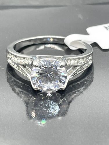 Jewellery Kingdom Ladies Cz Solitaire 3 carat Stainless Steel Engagement Classy Ring (Silver) Secondary image