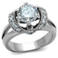 Jewellery Kingdom Ladies Cz Solitaire Accents Stainless Steel Silver Engagement 2ct Ring - Engagement Rings - British D'sire
