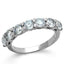 Jewellery Kingdom Ladies Cz Stainless Steel Swirl Pave Band Elegant Flat Ring (Silver) - Jewelry Rings - British D'sire