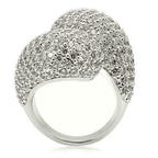 Jewellery Kingdom Ladies Cz Statement Silver Rhodium Pave Ultra Sparkling Chunky Cocktail Ring - Jewelry Rings - British D'sire