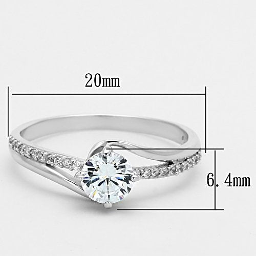 Jewellery Kingdom Ladies Cz  Sterling Silver 1 Carat Engagement Solitaire Accents Stamped Ring Secondary image