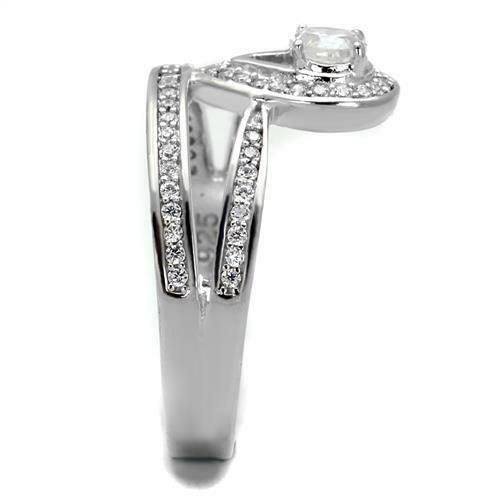 Jewellery Kingdom Ladies Cz Sterling Silver Handmade Solitaire Accents Pave 1.40 Carat Ring Secondary image
