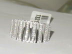 Jewellery Kingdom Ladies Cz Sterling Silver Open Micro Pave Clear Sparkle Band Ring Set - Jewelry Rings - British D'sire