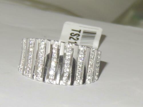 Jewellery Kingdom Ladies Cz Sterling Silver Open Micro Pave Clear Sparkle Band Ring Set - Jewelry Rings - British D'sire