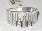Jewellery Kingdom Ladies Cz Sterling Silver Open Micro Pave Clear Sparkle Band Ring Set - Jewelry Rings - British D'sire