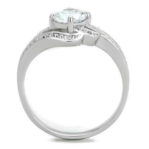 Jewellery Kingdom Ladies Cz Sterling Silver Solitaire Accents 1.50 Carat Engagement Ring - Jewelry Rings - British D'sire Main image