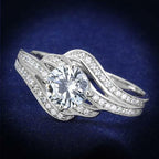 Jewellery Kingdom Ladies Cz Sterling Silver Solitaire Accents 1.50 Carat Engagement Ring - Jewelry Rings - British D'sire