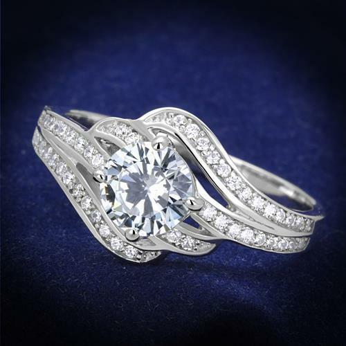 Jewellery Kingdom Ladies Cz Sterling Silver Solitaire Accents 1.50 Carat Engagement Ring - Jewelry Rings - British D'sire