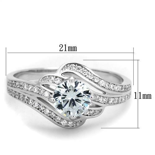 Jewellery Kingdom Ladies Cz Sterling Silver Solitaire Accents 1.50 Carat Engagement Ring Secondary image