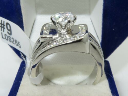 Jewellery Kingdom Ladies Cz Sterling Silver Solitaire Princess Channel Handmade Silver Ring - Jewelry Rings - British D'sire Main image