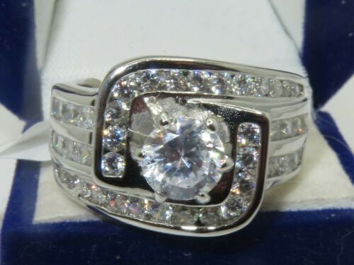 Jewellery Kingdom Ladies Cz Sterling Silver Solitaire Princess Channel Handmade Silver Ring Secondary image