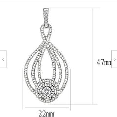 Jewellery Kingdom Ladies Dangling Cz Stainless Steel Clear Sparkling Dangle Drop Earrings - Earrings - British D'sire