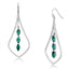 Jewellery Kingdom Ladies Dangling Emerald Marquise Cut Pear Shape CZ Steel Earrings (Green) - Jewelry Rings - British D'sire