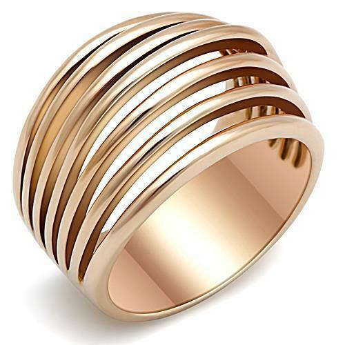 Jewellery Kingdom Ladies Dome Band Chunky 14kt No Stone Open Steel Gold Ring - Jewelry Rings - British D'sire Main image