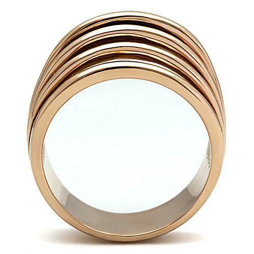 Jewellery Kingdom Ladies Dome Band Chunky 14kt No Stone Open Steel Gold Ring Secondary image