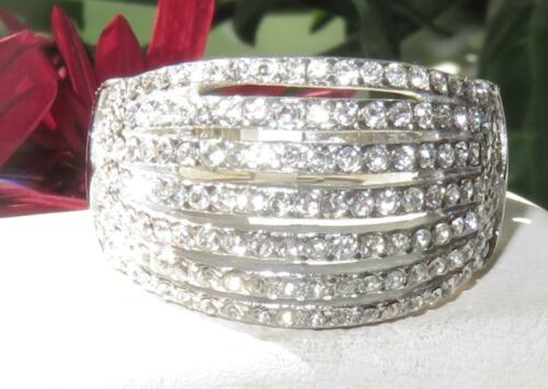 Jewellery Kingdom Ladies Dome Pave Comfort Stainless Steel Ring (Silver) - Rings - British D'sire Main image
