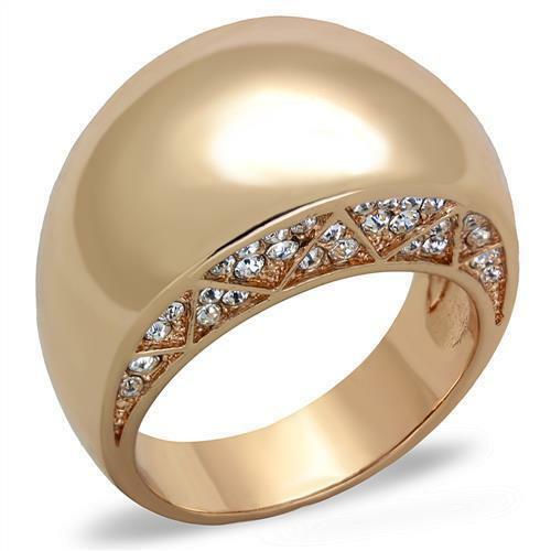 Jewellery Kingdom Ladies Dome Steel Comfort Ring (Rose Gold) - Jewelry Rings - British D'sire Main image