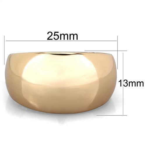 Jewellery Kingdom Ladies Dome Steel Comfort Ring (Gold) Secondary image