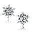 Jewellery Kingdom Ladies Elegant Snowflake Studs Cluster Stainless Steel Earrings (Silver) - Earrings - British D'sire