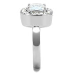Jewellery Kingdom Ladies Emerald 3ct Cz Stainless Steel Cocktail Clear Sparkling Dress Ring - Jewelry Rings - British D'sire