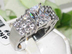 Jewellery Kingdom Ladies Emerald Cut Cz Stainless Steel Ring (Silver) - Jewelry Rings - British D'sire