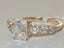Jewellery Kingdom Ladies Emerald Cut cz Steel Anniversary Engagement Ring (Rose Gold) - Engagement Rings - British D'sire