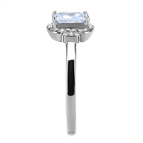 Jewellery Kingdom Ladies Emerald Light Amethyst Stainless Steel Cz 2.50 Carat Ring (Purple) Secondary image