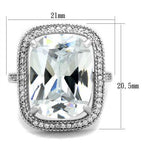 Jewellery Kingdom Ladies Emerald Sterling Silver Cubic Zirconia 15 Carat Sparkling Ring - Jewelry Rings - British D'sire