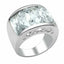 Jewellery Kingdom Ladies Emerald Wide Eternity Band Stackable Ring (Silver) - Rings - British D'sire