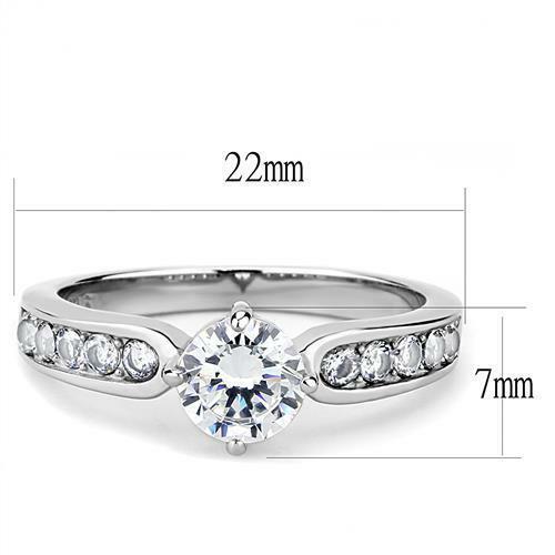 Jewellery Kingdom Ladies Engagement Accents Cubic Zirconia 1.30k Stainless Steel Ring Secondary image