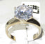 Jewellery Kingdom Ladies Engagement Cubic Zirconia 11mm Solitaire Steel 4 Carat Ring (Gold) - Jewelry Rings - British D'sire