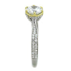 Jewellery Kingdom Ladies Engagement Cz Sterling Silver Gold Solitaire Accents Ring - Jewelry Rings - British D'sire