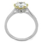 Jewellery Kingdom Ladies Engagement Cz Sterling Silver Gold Solitaire Accents Ring - Jewelry Rings - British D'sire