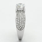 Jewellery Kingdom Ladies Engagement Cz Sterling Silver Micro Pave Solitaire 2 Carat Ring - Jewelry Rings - British D'sire