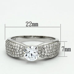 Jewellery Kingdom Ladies Engagement Cz Sterling Silver Micro Pave Solitaire 2 Carat Ring - Jewelry Rings - British D'sire